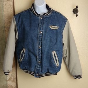 Vintage Route 66 Insulated Jean Bomber Jacket